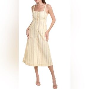NWT Butter Yellow Joie Francesca Midi Lien Dress